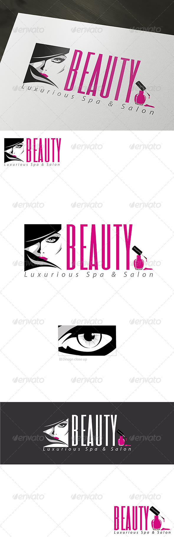 Luxurious Beauty Spa & Salon Logo Template - Humans Logo Templates