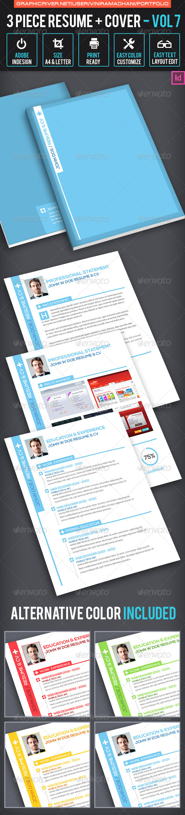 Simple Resume CV Volume 7 - Resumes Stationery