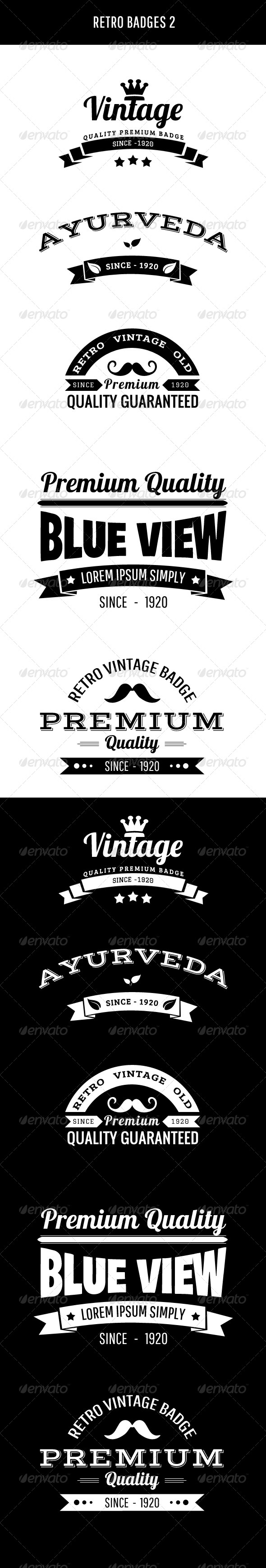 Retro Badges 2 - Badges & Stickers Web Elements