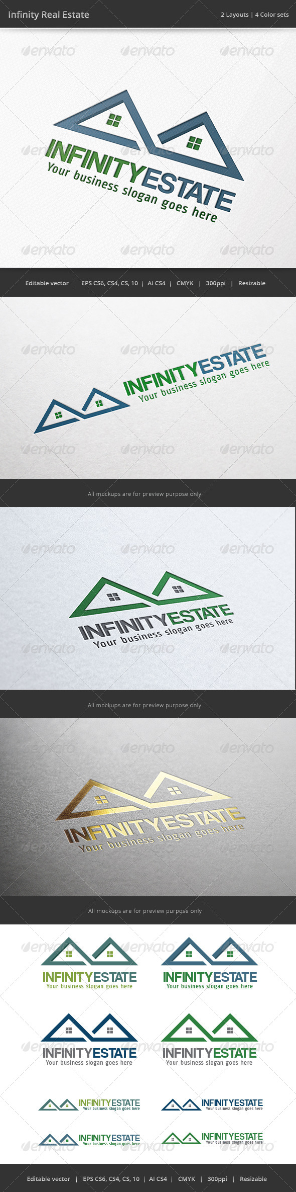 Infinity Real Estate Logo - Buildings Logo Templates