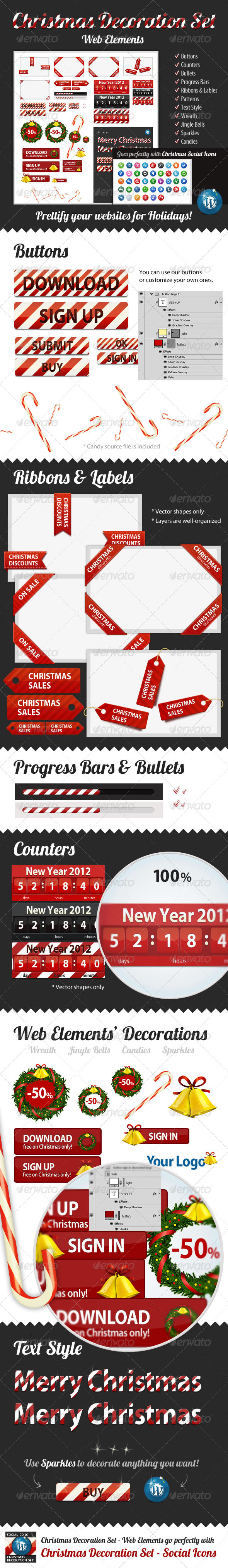 Christmas Decoration Set — Web Elements - Miscellaneous Web Elements