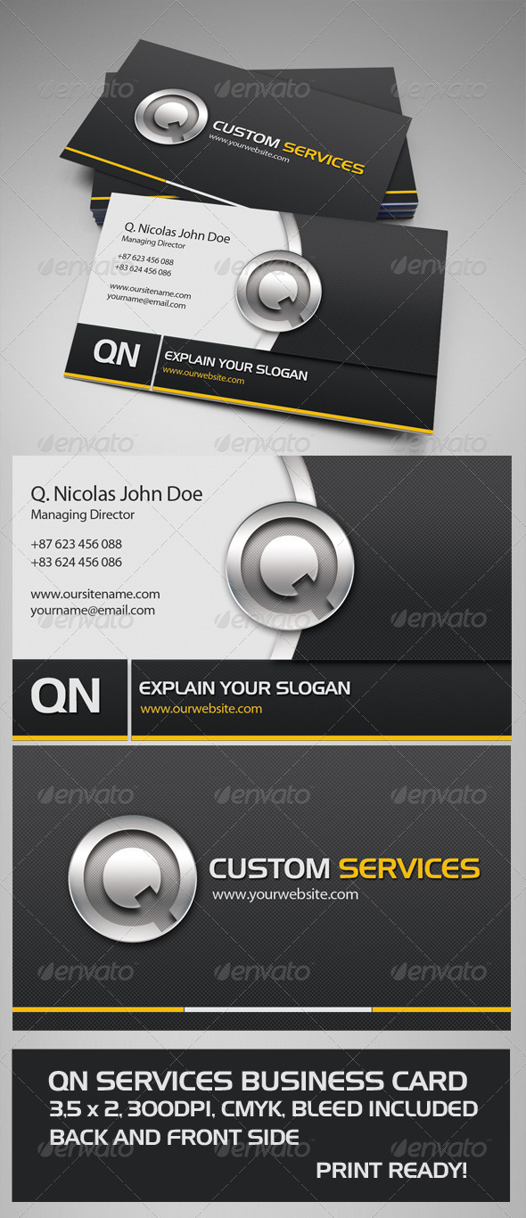 QN Services Business Card by riverpixels_studio | GraphicRiver