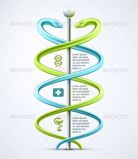 Caduceus, Medical Infographic - Infographics
