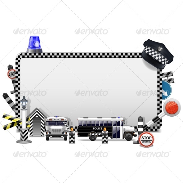 Vector Police Frame - Services Commercial / Shopping