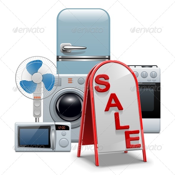 Vector Household Appliances Sale - Commercial / Shopping Conceptual