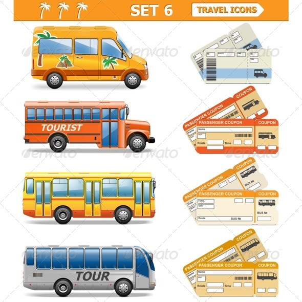 Vector Travel Icons Set 6 - Travel Conceptual