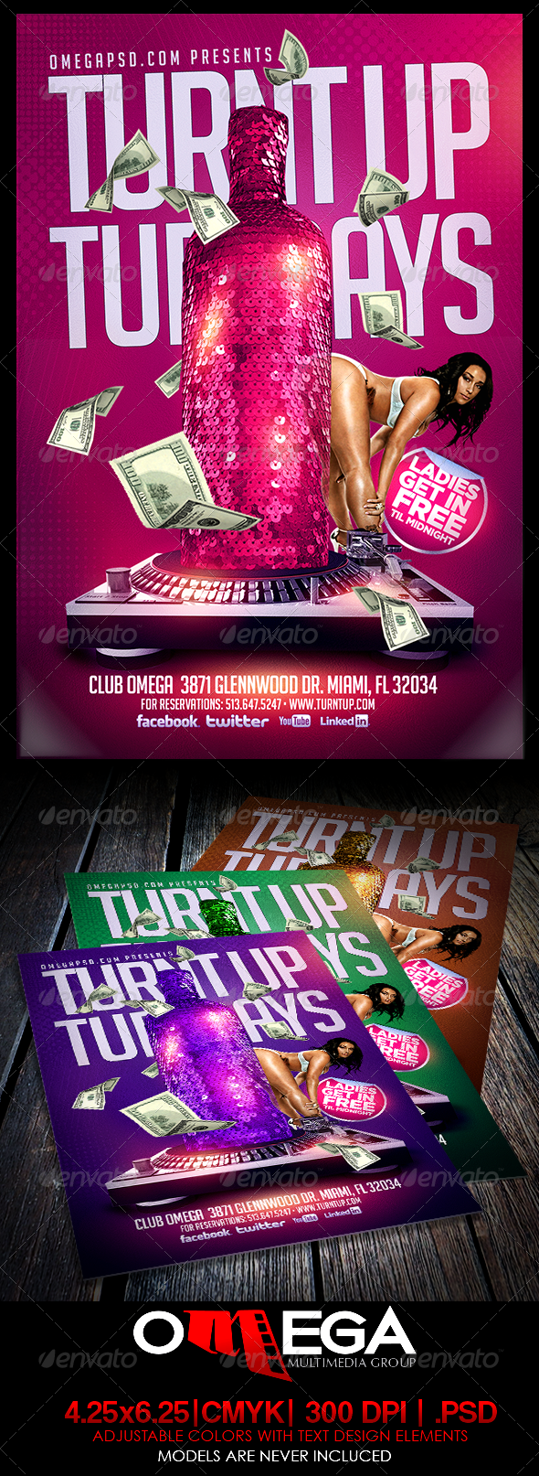 Turnt Up Tuesdays - Events Flyers