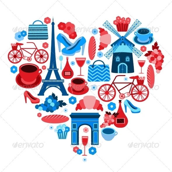 Love Paris Heart Symbol