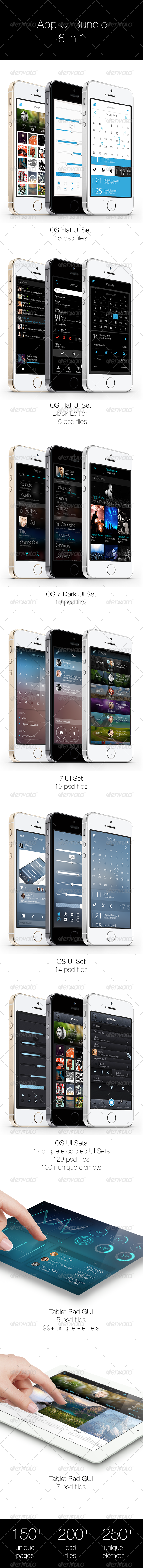 App UI Bundle 8 in 1 - User Interfaces Web Elements