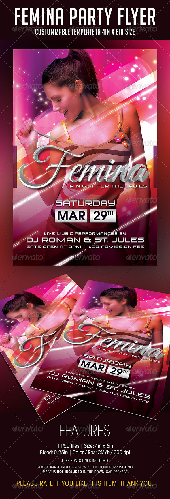 Femina Ladies Night Party Flyer - Clubs & Parties Events