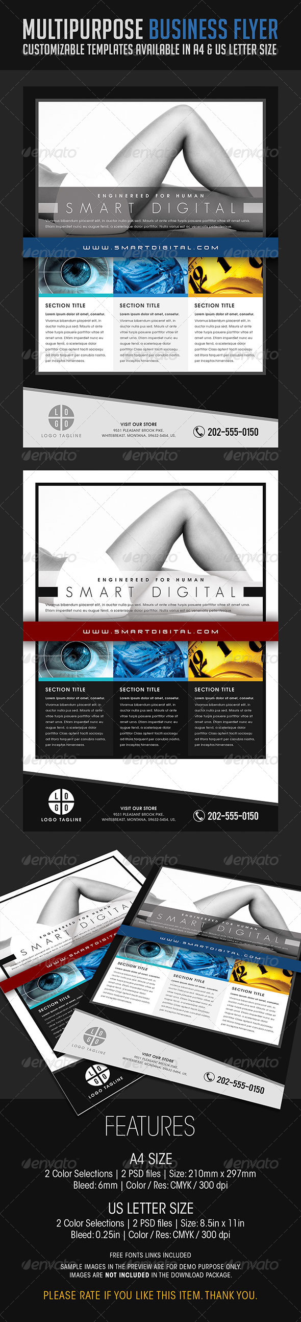 Multipurpose Business Flyer 05 - Flyers Print Templates