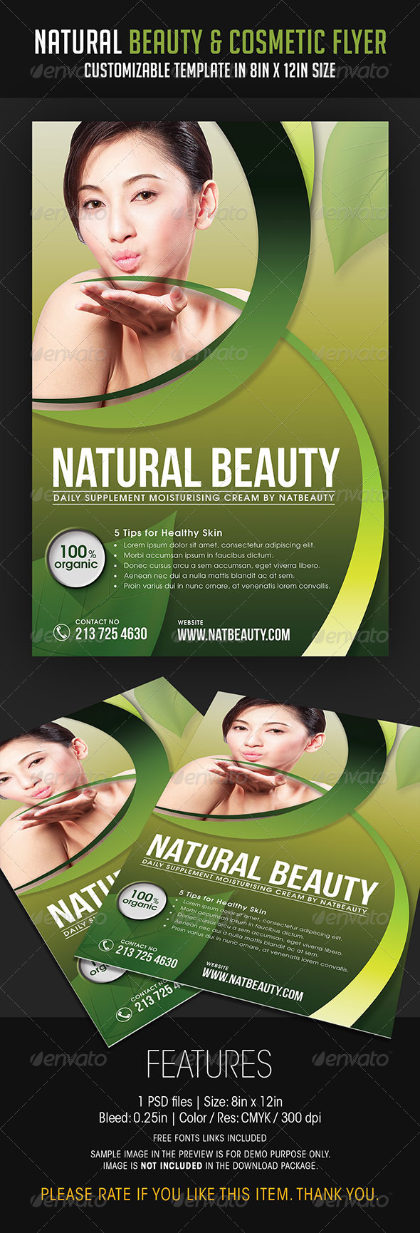 Natural Beauty And Cosmetic Flyer By Soulmemoria 