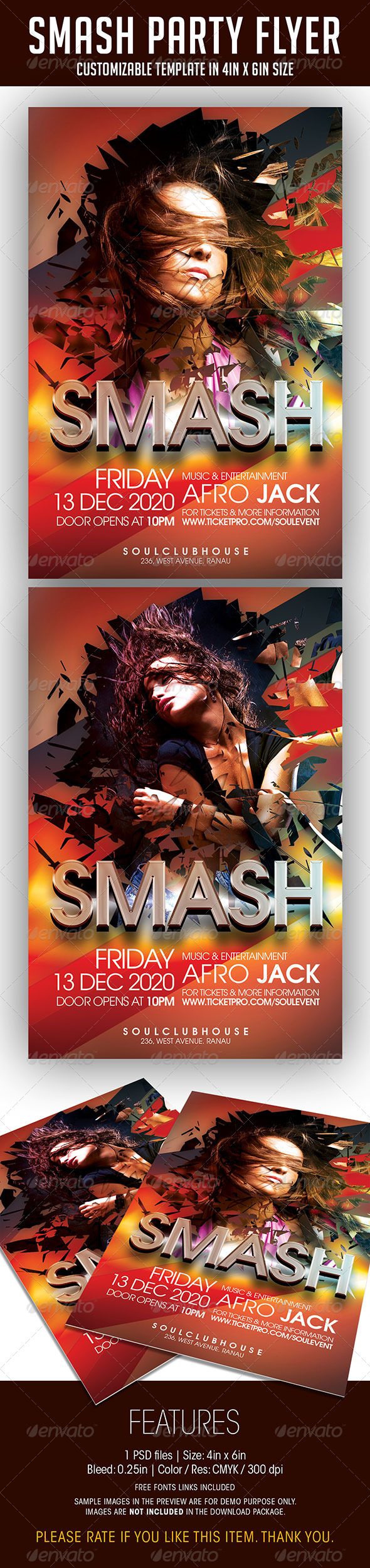 Smash Party Flyer - Clubs & Parties Events