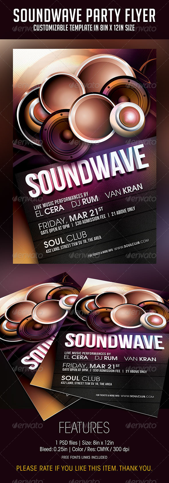 Soundwave Party Flyer - Print Templates