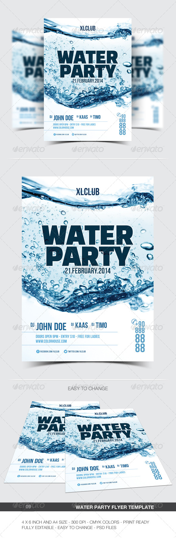 Water Party Flyer/Poster - 09 - Clubs & Parties Events