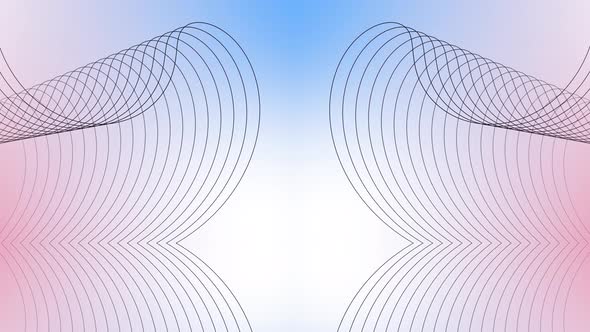 Geometric ribbon line morphing animation. Ribbon line geometric colourful line. Vd 747 alt