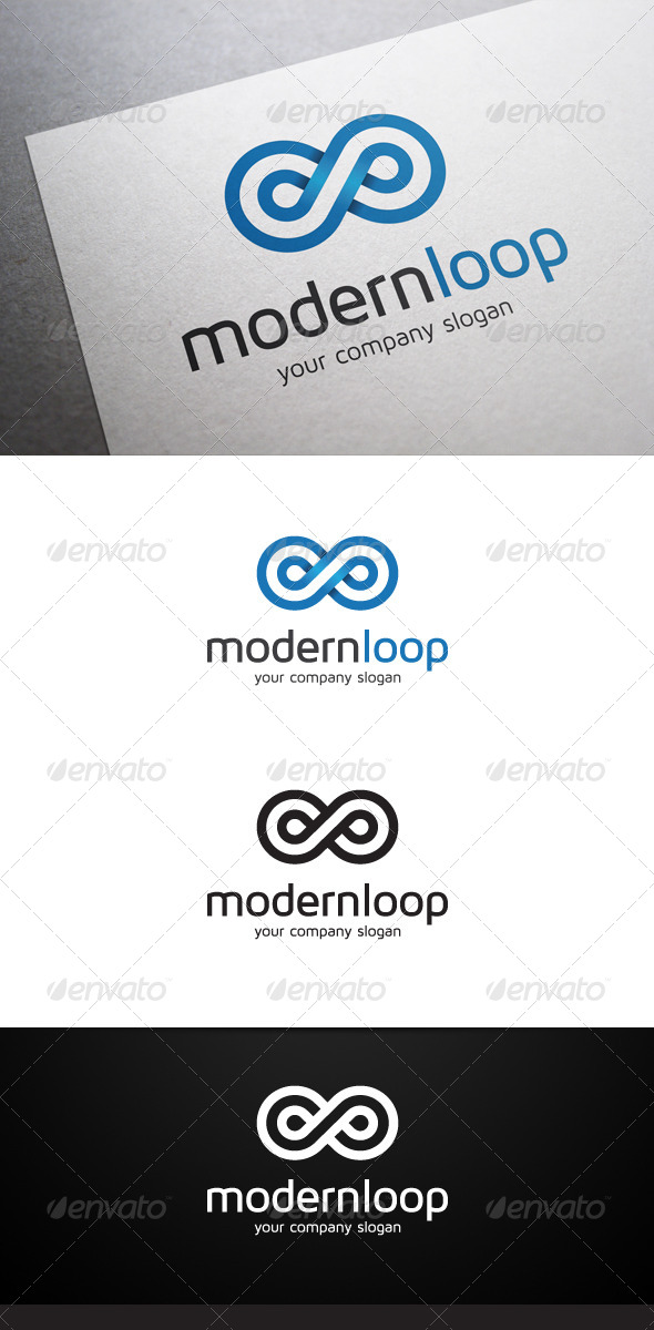 Modern Loop Logo - Symbols Logo Templates