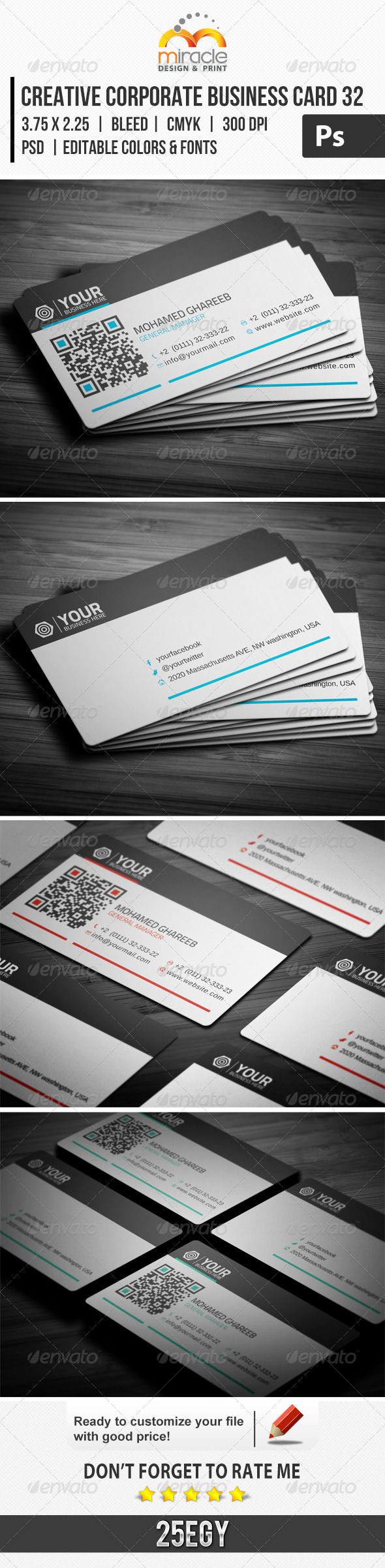Creative Corporate Business Card 32 - Corporate Business Cards