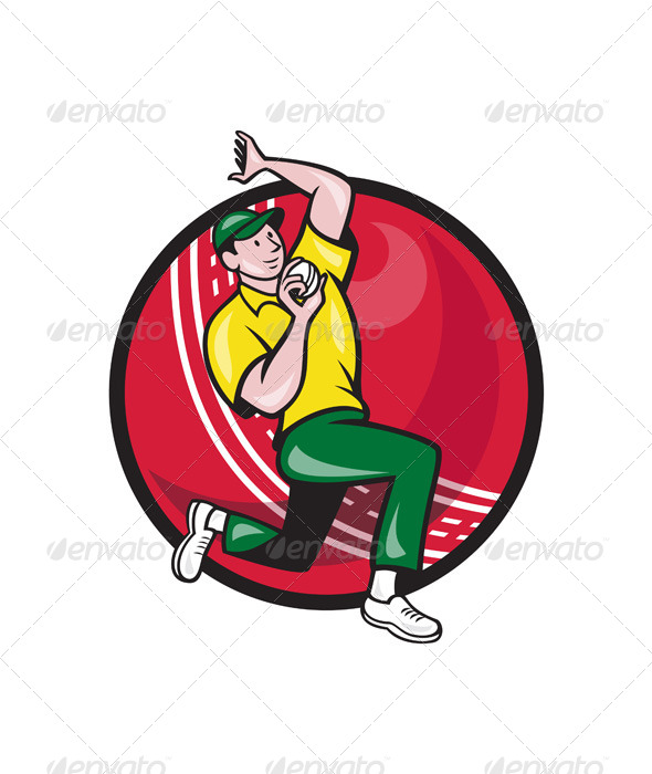 Cricket Fast Bowler Bowling Ball Side - Sports/Activity Conceptual