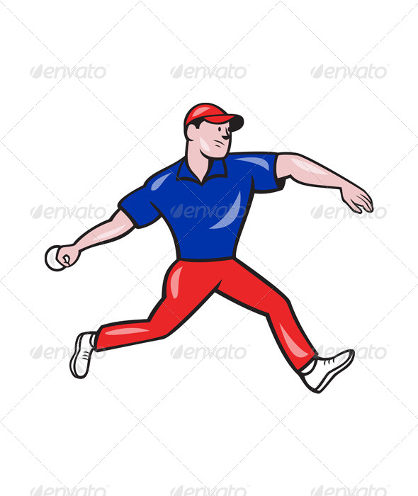 Cricket Bowler Bowling Ball Side - Sports/Activity Conceptual