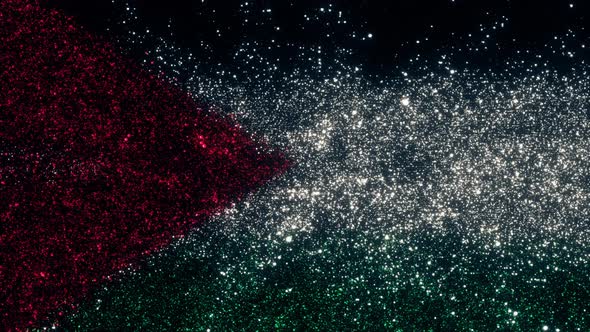 Jordan Flag With Abstract Particles