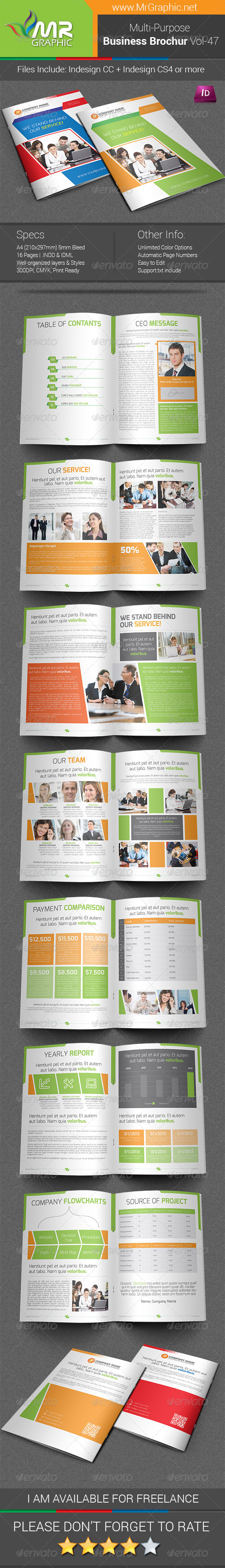 Multipurpose Business Brochure Template Vol-47 - Corporate Brochures