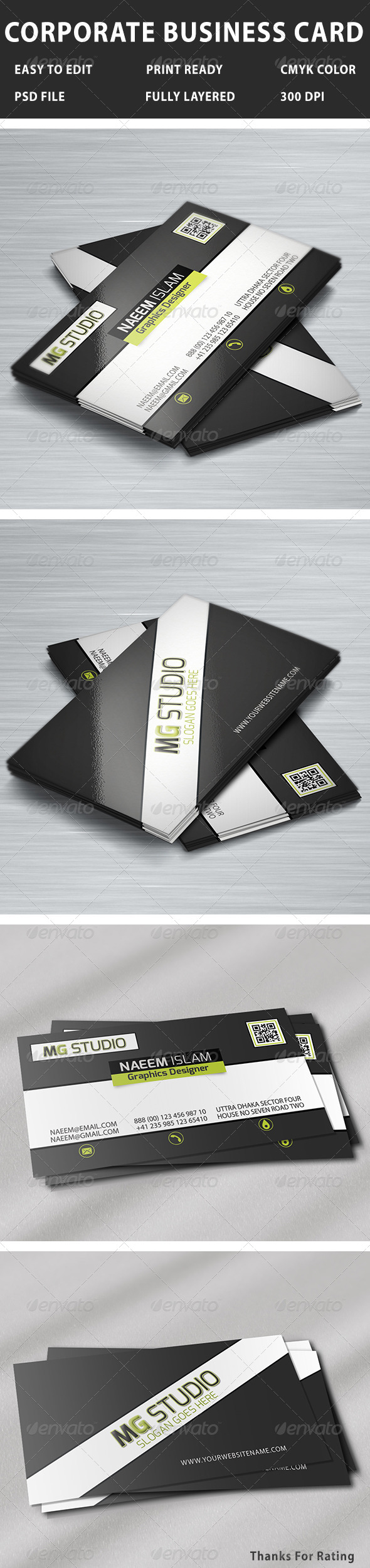 Corporate Business Card Version.1 - Corporate Business Cards