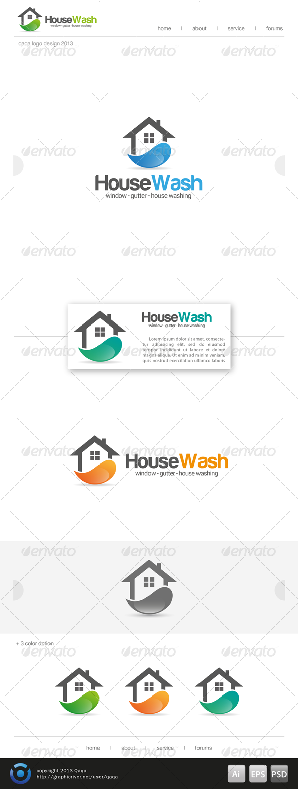 House Cleaning Logo - Buildings Logo Templates