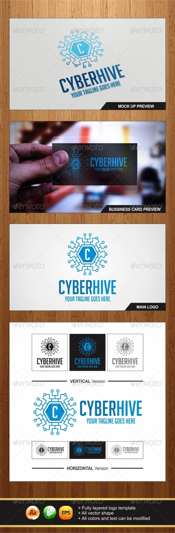 Cyber Hive Logo - Letters Logo Templates