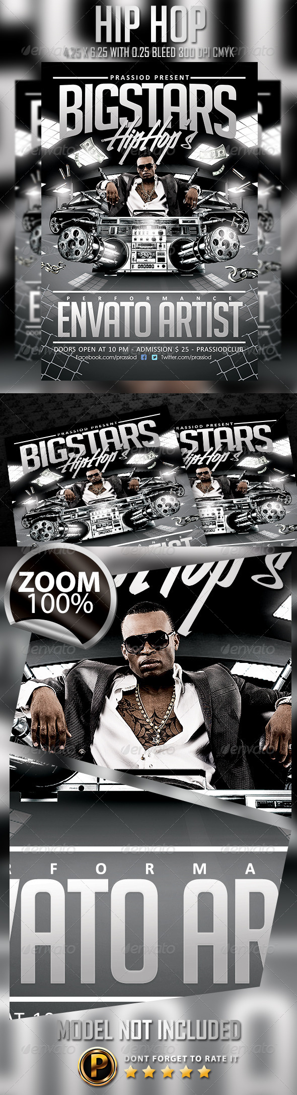 Hip Hop Flyer Template - Clubs & Parties Events