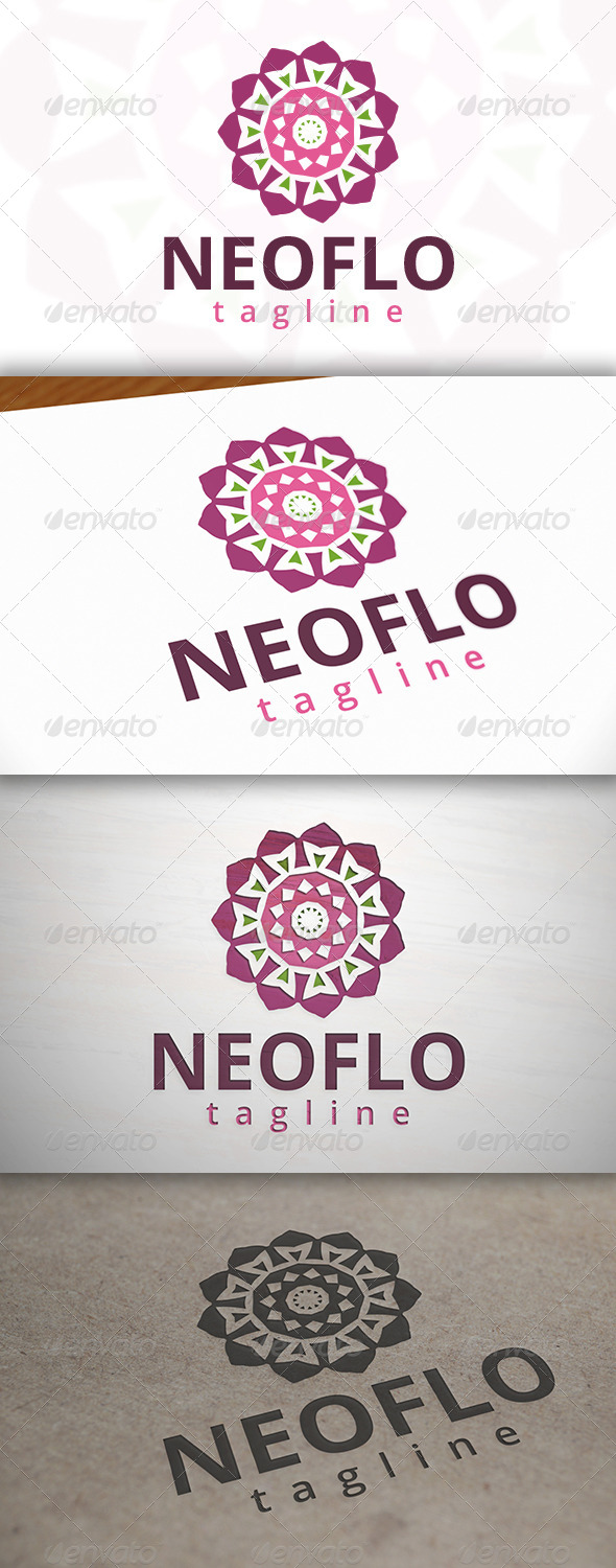 Spa Flower Logo - Vector Abstract