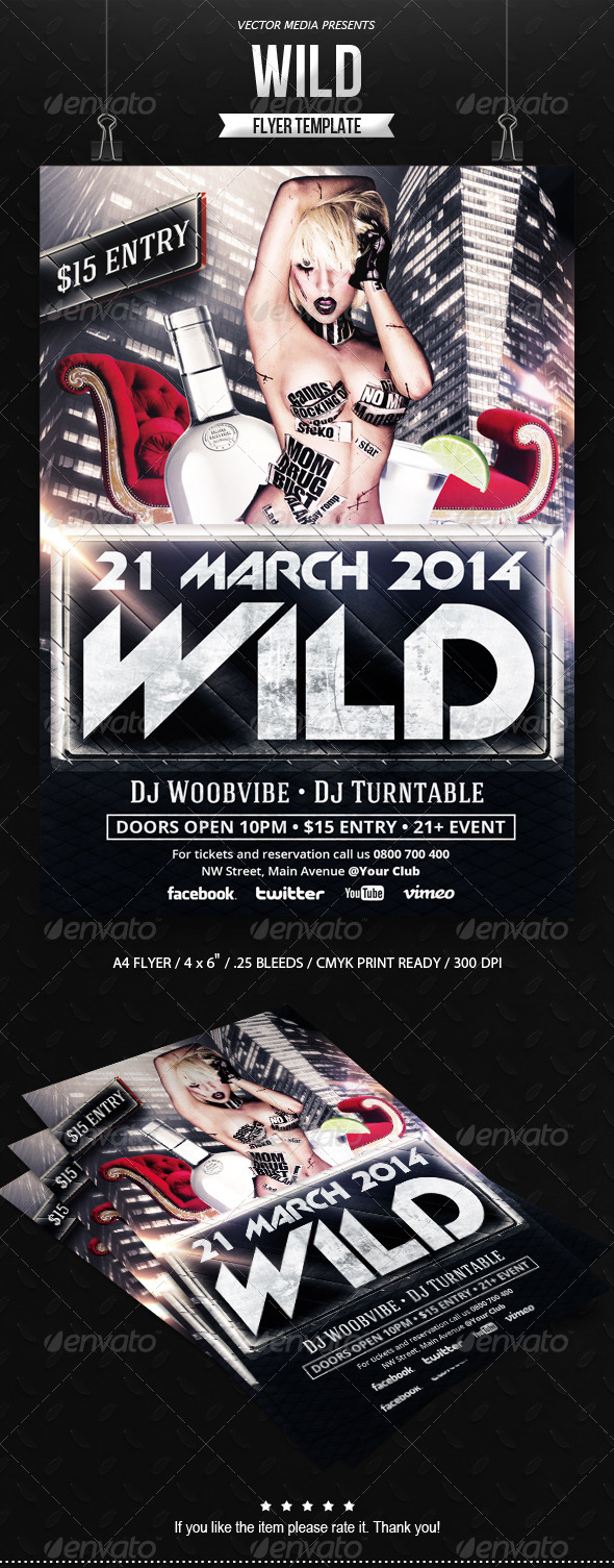 Wild - Flyer - Clubs & Parties Events