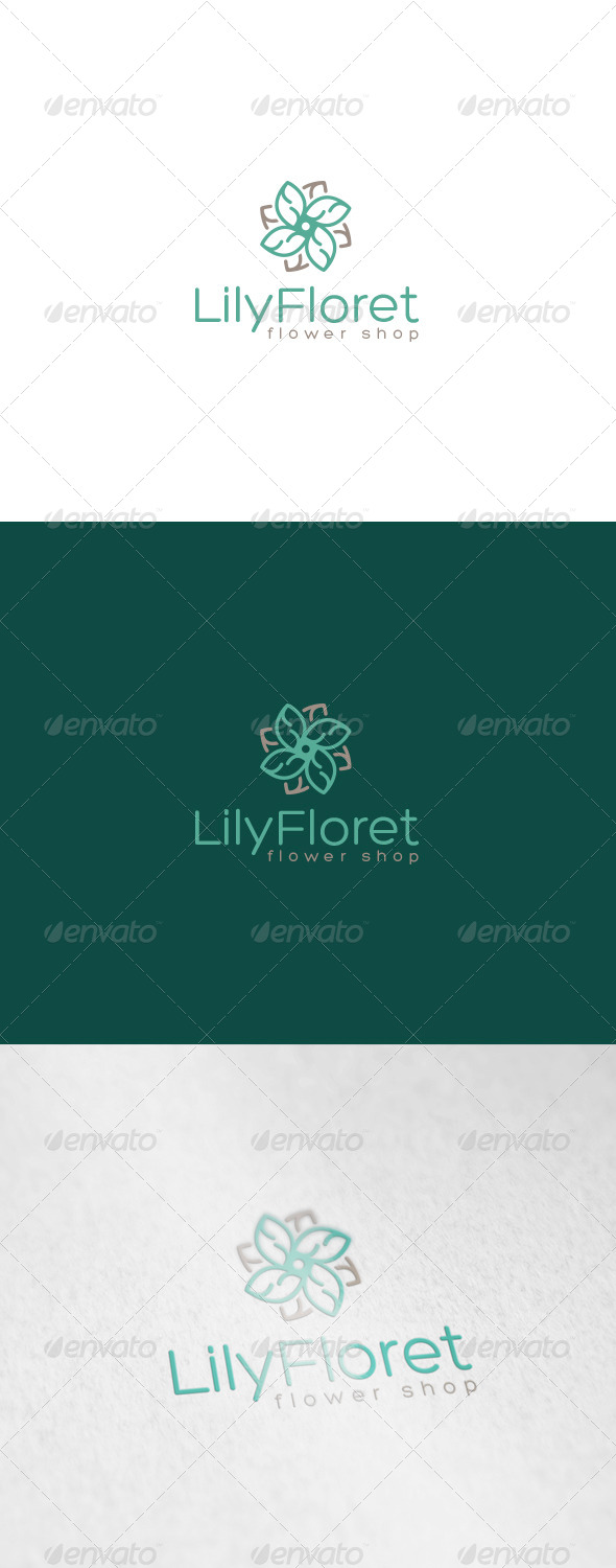 Lily Floret Logo - Nature Logo Templates