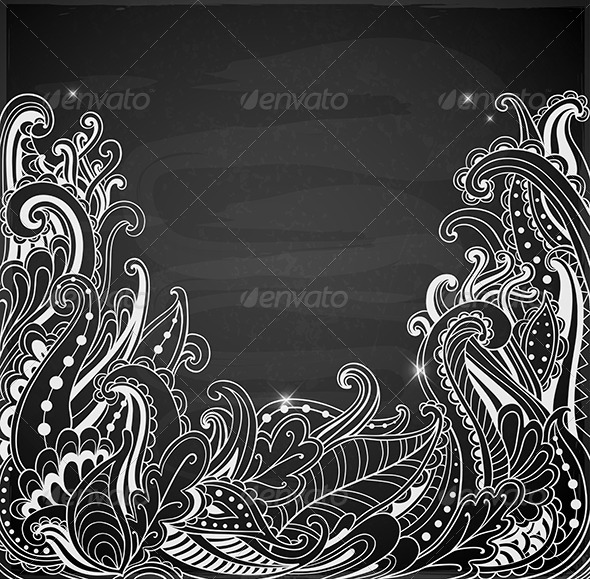 Abstract Hand Drawn Black Background - Abstract Conceptual