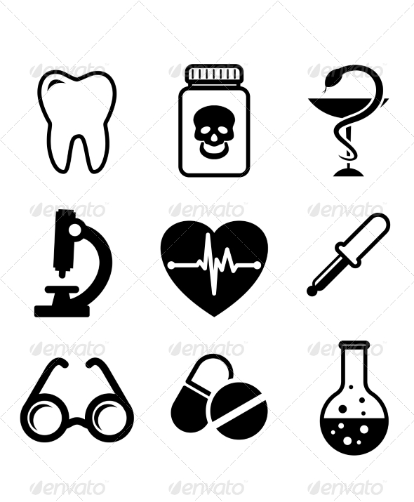 Collection of Medical Icons - Miscellaneous Vectors