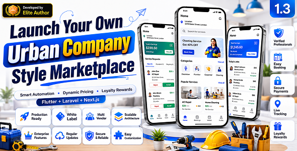 DTDemand - Multi Vendor Home Services & Handyman Booking App | Flutter + Laravel + Next.js Website