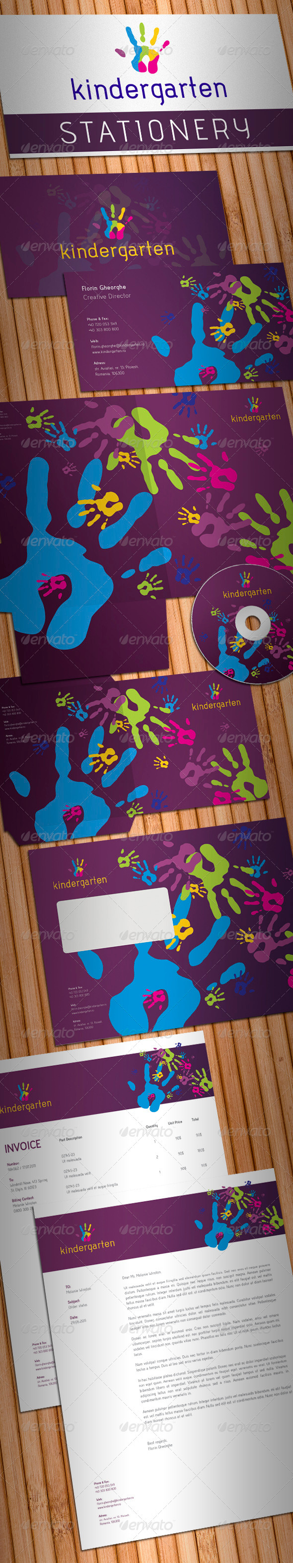 Kindergarten Stationery - Stationery Print Templates