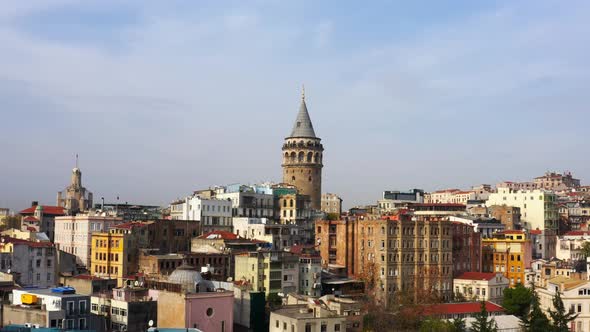 Golden Horn And Galata Tower Aerial View