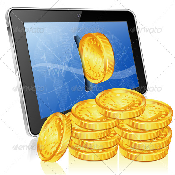 Financial Concept - Make Money on the Internet - Concepts Business