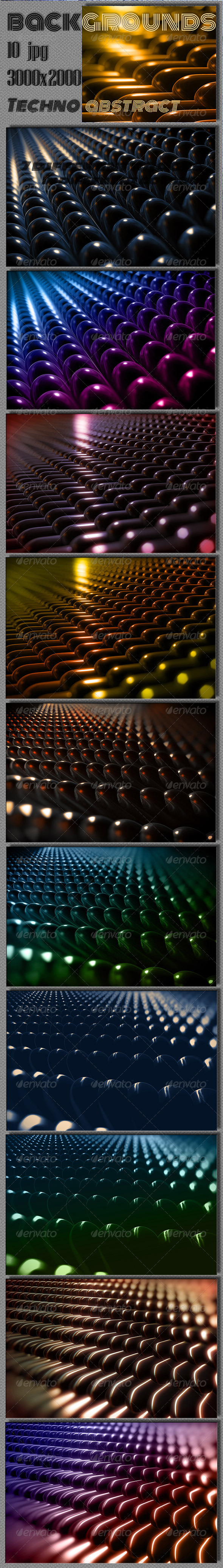 Techno 3D Capsule Backgrounds - Tech / Futuristic Backgrounds
