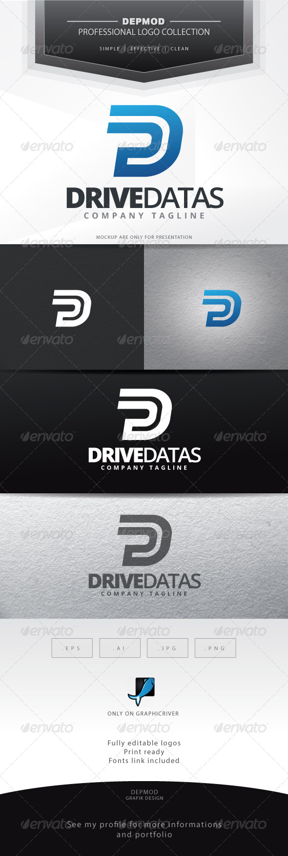 Drive Datas Logo - Letters Logo Templates