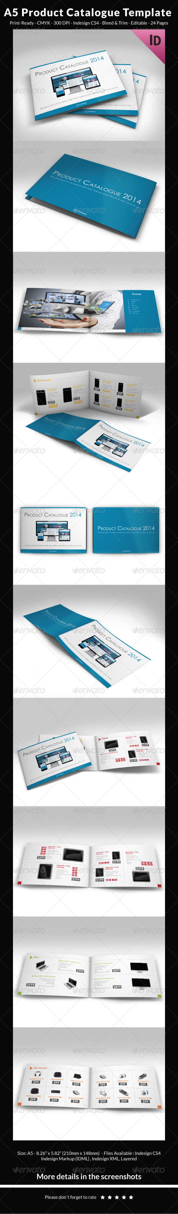 A5 Product Catalogue Template by carlos_fernando | GraphicRiver