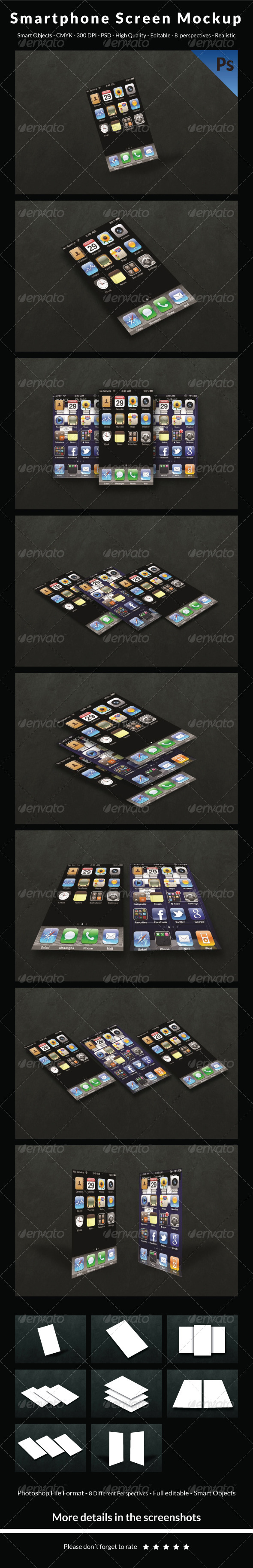 Smartphone Screen Mockup - Mobile Displays