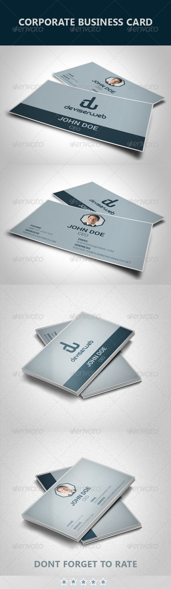 Corporate Business Card Template - Corporate Business Cards
