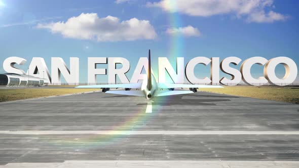 Commercial Airplane Landing Capitals And Cities San Francisco