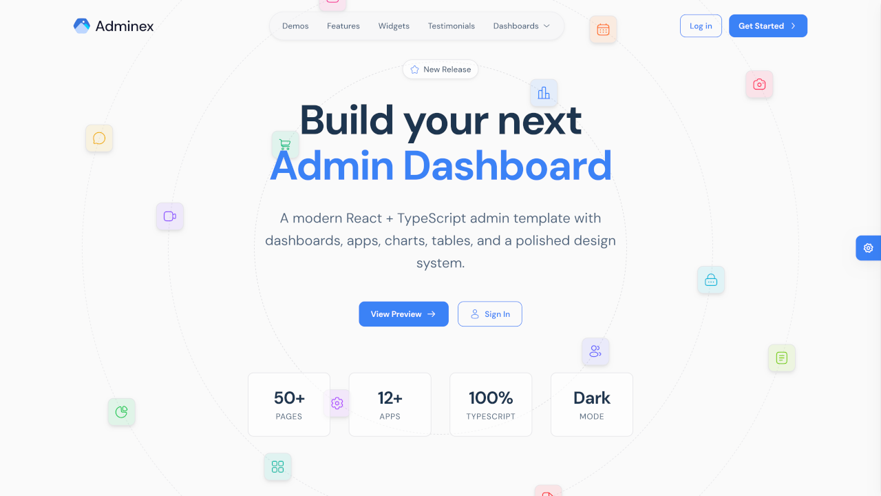 Adminex – React 19 & Tailwind CSS Admin Dashboard Template by devcraftify