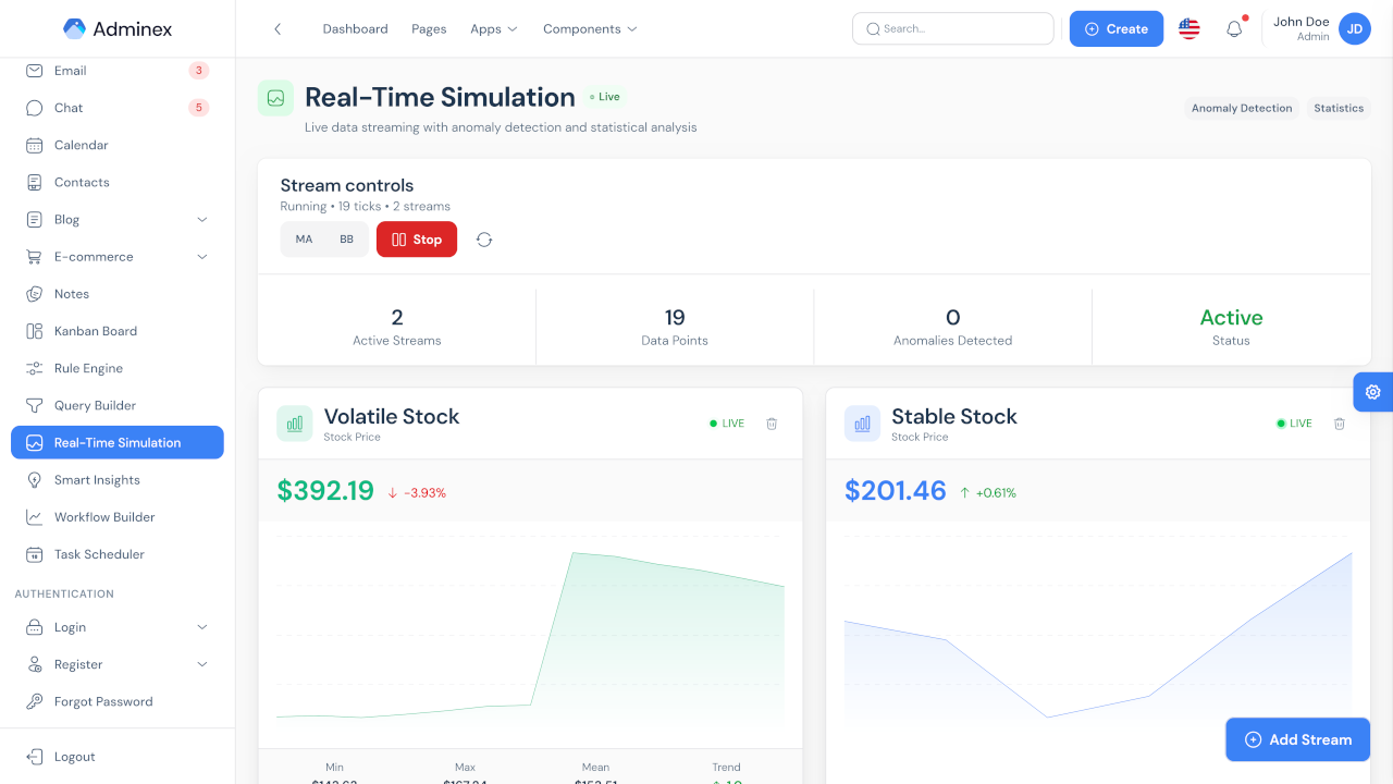 Adminex – React 19 & Tailwind CSS Admin Dashboard Template by devcraftify