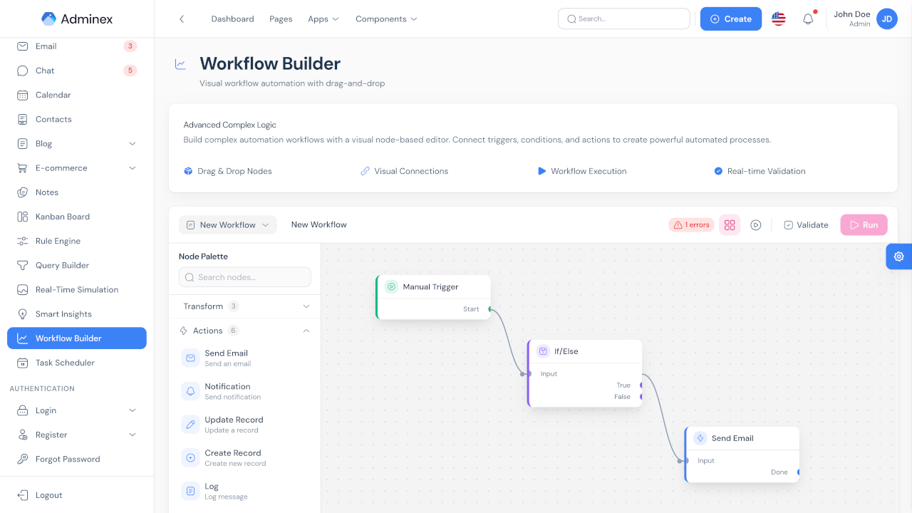 Adminex – React 19 & Tailwind CSS Admin Dashboard Template by devcraftify