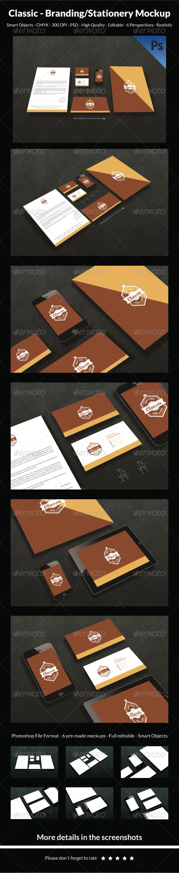 Classic- Branding/Stationery Mockup - Stationery Print