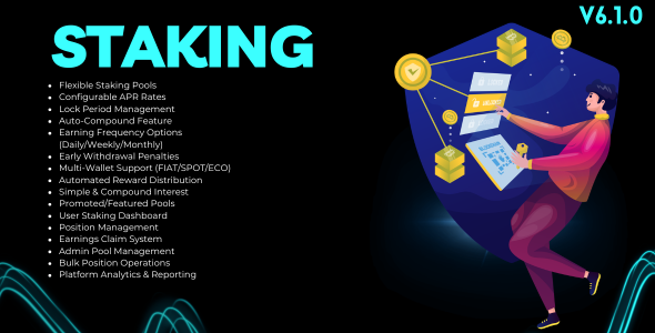 Staking for Bicrypto - Token Staking Pools, APR Rewards & Auto-Compound System Addon
